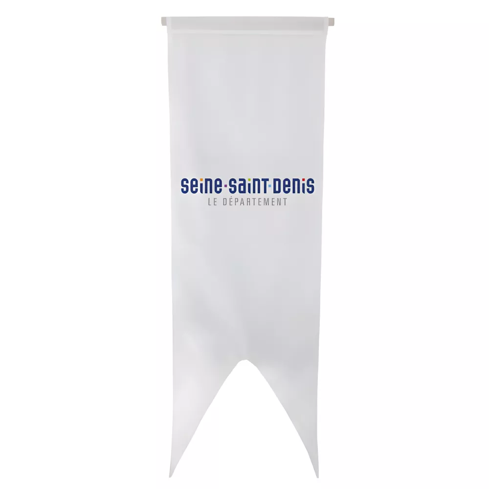 Oriflamme du Conseil Départemental de Seine-Saint-Denis en polyester