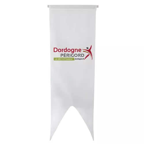 Oriflamme du Conseil Départemental de la Dordogne en maille polyester