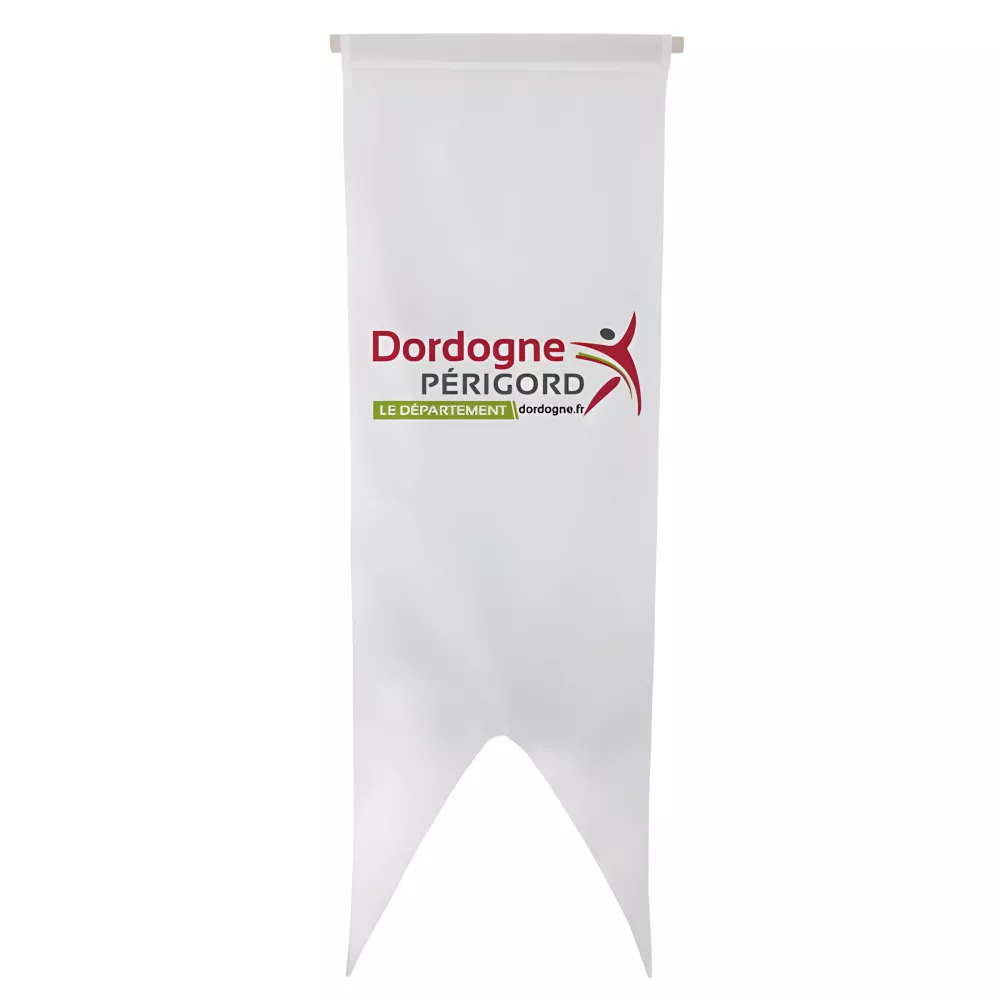 Oriflamme du Conseil Départemental de la Dordogne en maille polyester