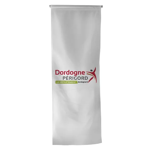 Oriflamme du Conseil Départemental de la Dordogne en maille polyester