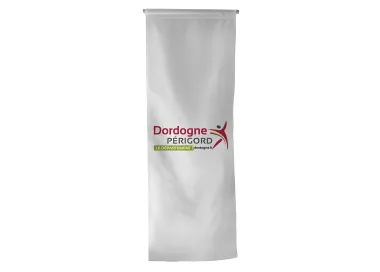 Oriflamme du Conseil Départemental de la Dordogne en maille polyester