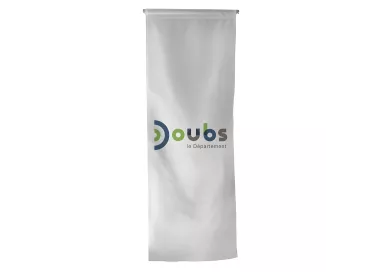 Oriflamme du Conseil Départemental du Doubs en maille polyester