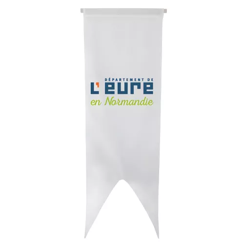 Oriflamme du Conseil Départemental de l'Eure en maille polyester
