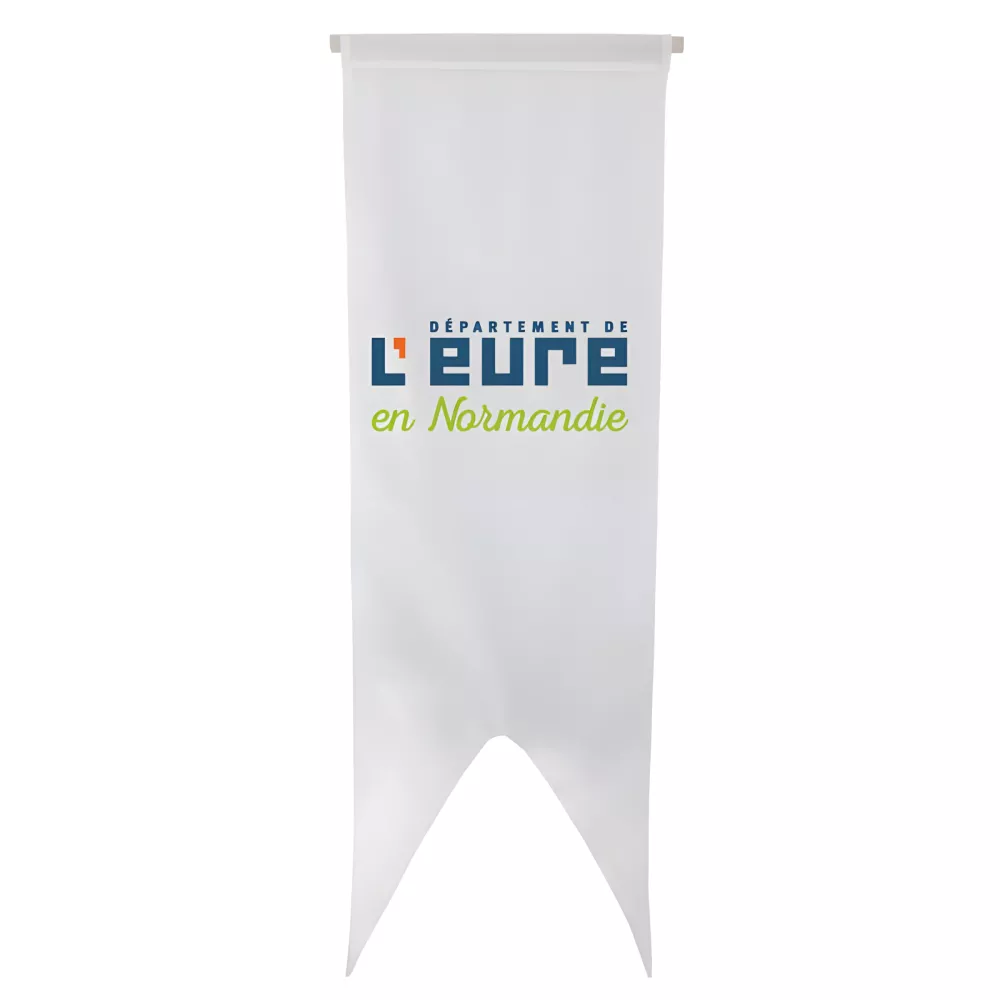 Oriflamme du Conseil Départemental de l'Eure en maille polyester