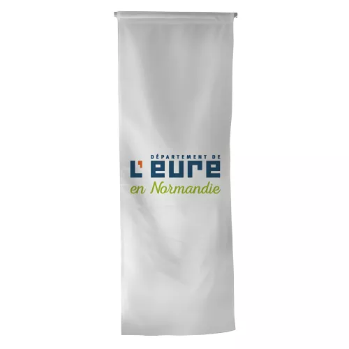 Oriflamme du Conseil Départemental de l'Eure en maille polyester