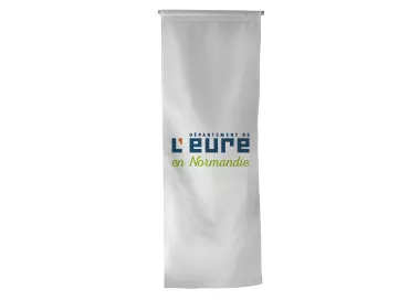Oriflamme du Conseil Départemental de l'Eure en maille polyester