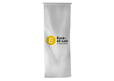 Oriflamme personnalisable du Conseil Départemental de l'Eure-et-Loir
