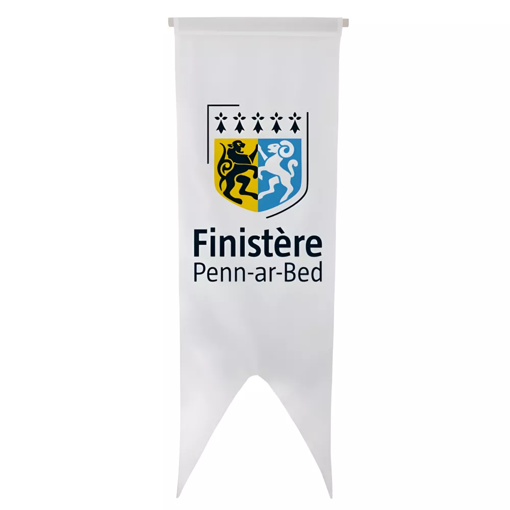 Oriflamme du Conseil Départemental du Finistère en maille polyester