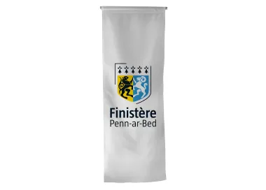 Oriflamme du Conseil Départemental du Finistère en maille polyester