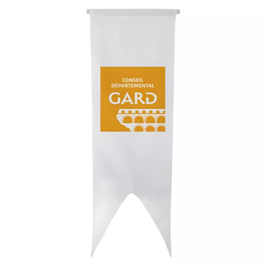 Oriflamme verticale du Conseil Départemental du Gard