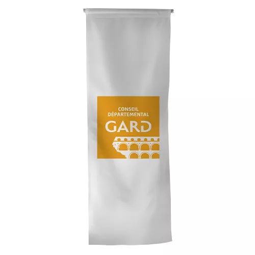 Oriflamme verticale du Conseil Départemental du Gard