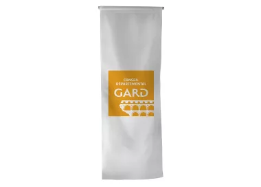 Oriflamme verticale du Conseil Départemental du Gard