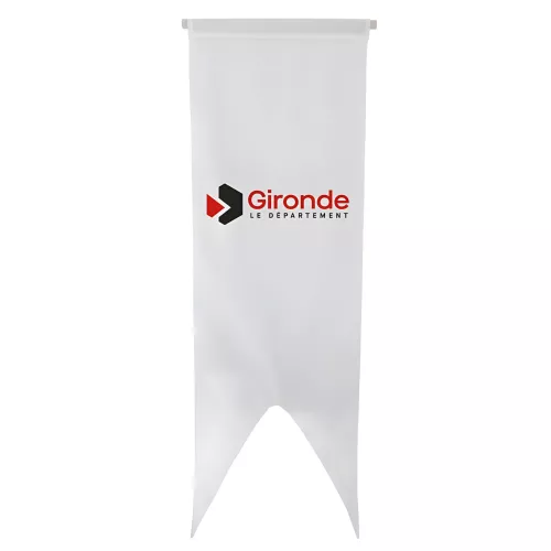 Oriflamme Conseil Départemental Gironde maille polyester 115 g/m²
