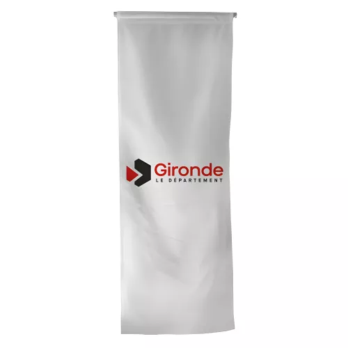 Oriflamme Conseil Départemental Gironde maille polyester 115 g/m²