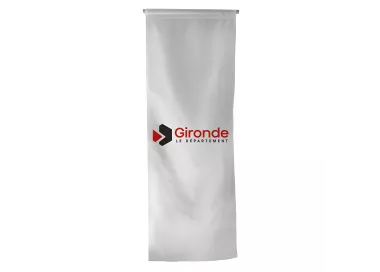 Oriflamme Conseil Départemental Gironde maille polyester 115 g/m²