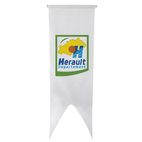 Oriflamme du Conseil Départemental de l'Hérault en polyester