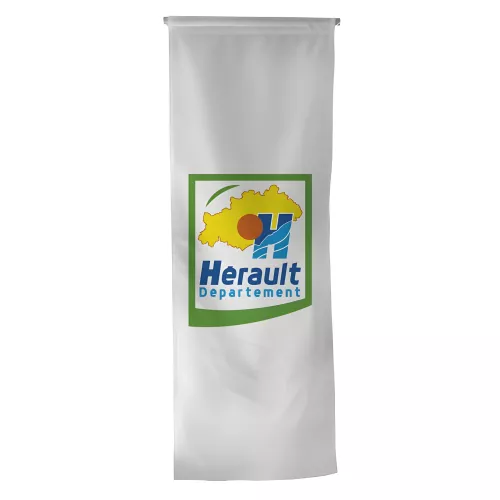 Oriflamme du Conseil Départemental de l'Hérault en polyester