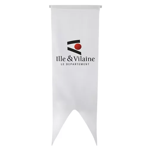 Oriflamme du Conseil Départemental d'Ille-et-Vilaine en maille polyester