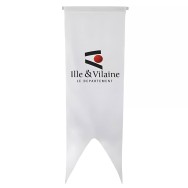 Oriflamme du Conseil Départemental d'Ille-et-Vilaine en maille polyester