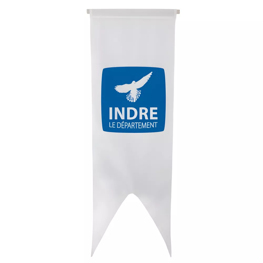 Oriflamme du Conseil Départemental de l'Indre en maille polyester