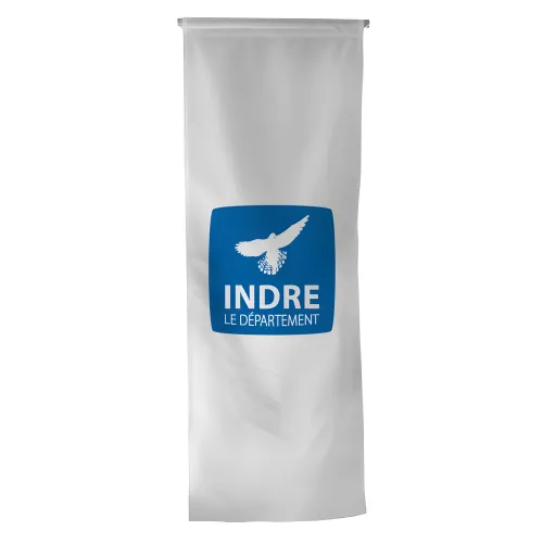 Oriflamme du Conseil Départemental de l'Indre en maille polyester