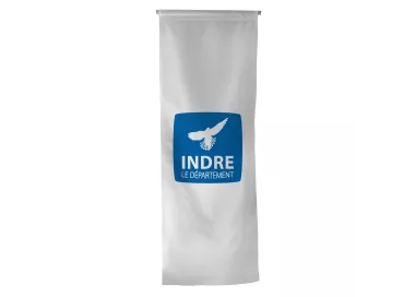 Oriflamme du Conseil Départemental de l'Indre en maille polyester