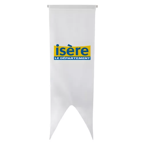 Oriflamme du Conseil Départemental de l'Isère en maille polyester