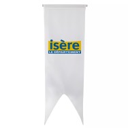 Oriflamme du Conseil Départemental de l'Isère en maille polyester