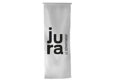 Oriflamme du Conseil Départemental du Jura en maille polyester