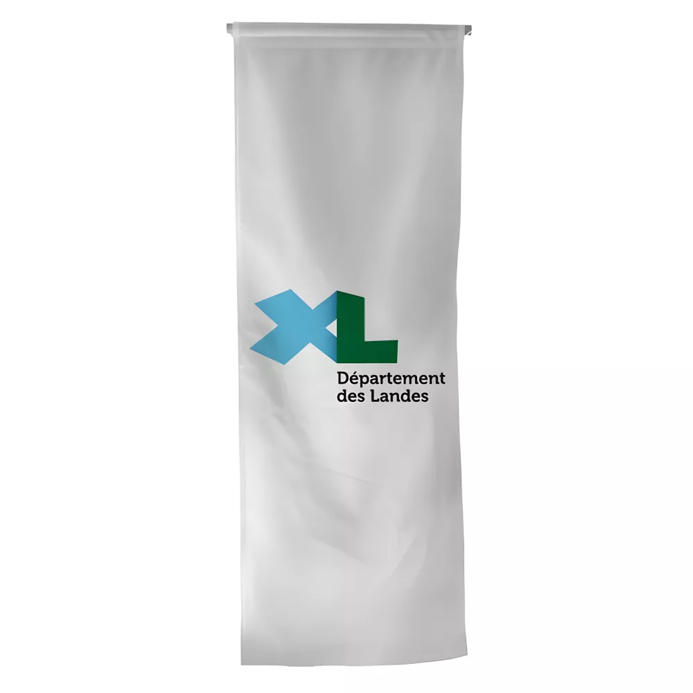 Oriflamme du Conseil Départemental des Landes en polyester Oriflamme du Conseil Départemental des Landes en polyester