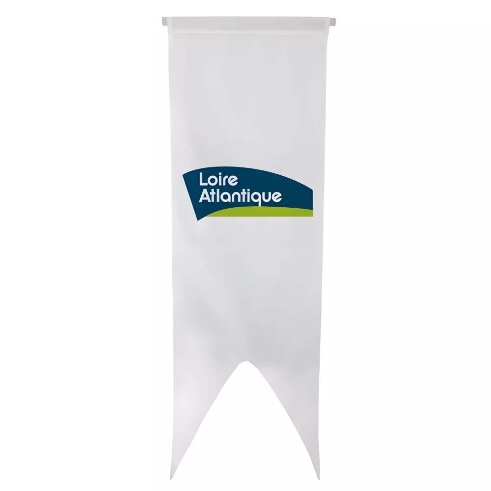 Oriflamme du Conseil Départemental de Loire-Atlantique en maille polyester
