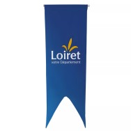 Oriflamme du Conseil Départemental du Loiret en maille polyester