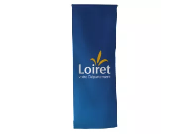 Oriflamme du Conseil Départemental du Loiret en maille polyester