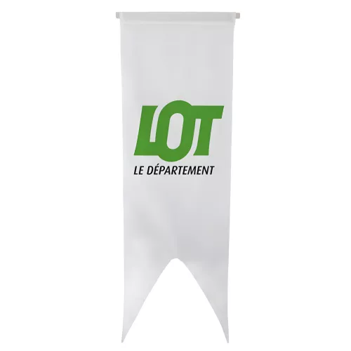 Oriflamme du Conseil Départemental du Lot sur traverse