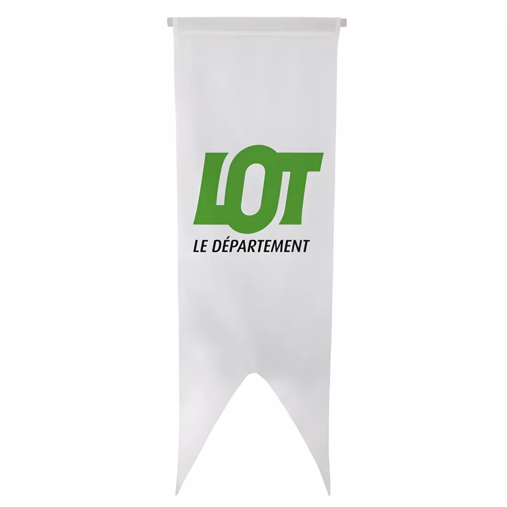 Oriflamme du Conseil Départemental du Lot sur traverse