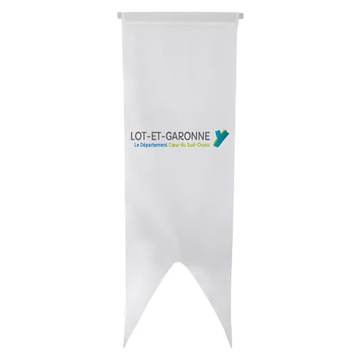 Oriflamme du Conseil Départemental du Lot-et-Garonne en maille polyester