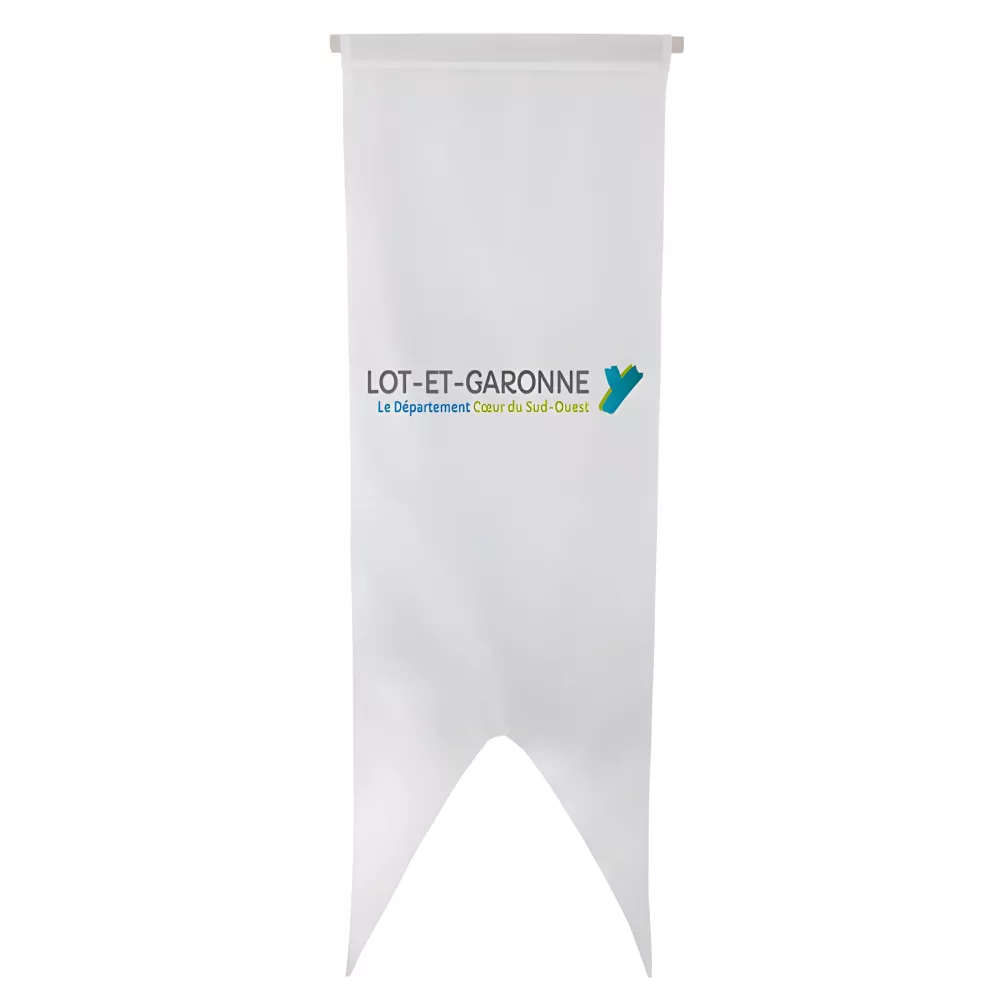 Oriflamme du Conseil Départemental du Lot-et-Garonne en maille polyester