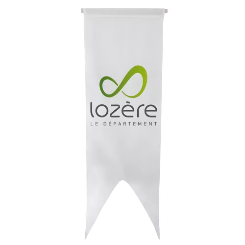 Oriflamme du Conseil Départemental de la Lozère en maille polyester