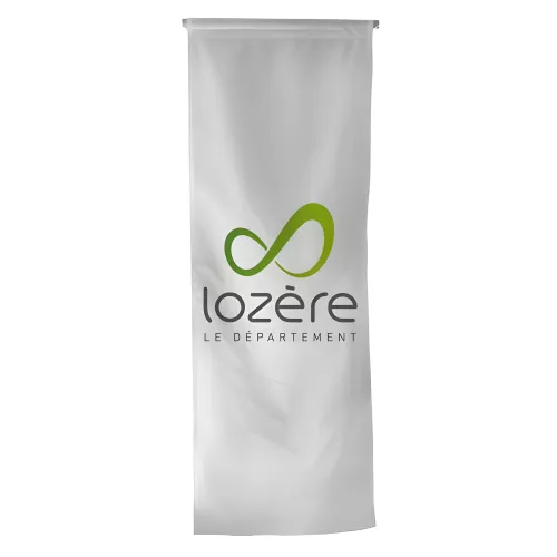 Oriflamme du Conseil Départemental de la Lozère en maille polyester