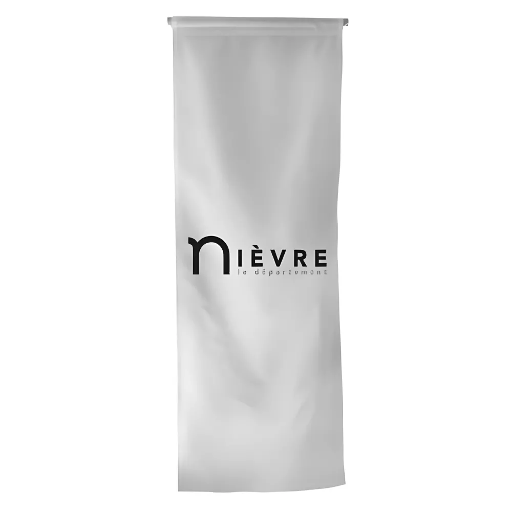 Oriflamme du Conseil Départemental de la Nièvre en maille polyester Oriflamme du Conseil Départemental de la Nièvre en maille polyester
