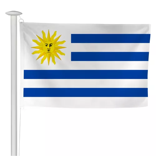 Pavillon Uruguay en maille polyester pour mât