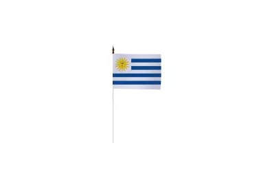 Drapeau de table Uruguay avec tige métal
