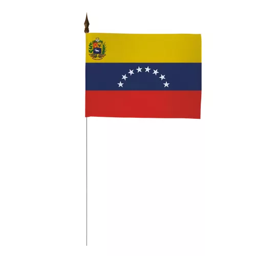 Drapeau de table Venezuela 10 x 15 cm polyester
