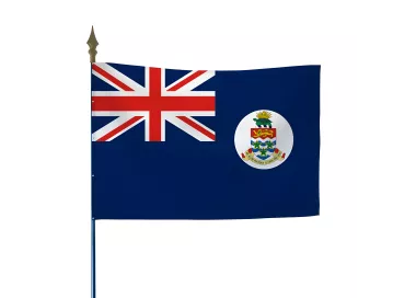 Drapeau Îles Caïman en maille polyester sur hampe