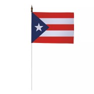 Drapeau de table Porto Rico 10 x 15 cm maille polyester