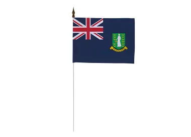 Drapeau de table Îles Vierges 10 x 15 cm polyester