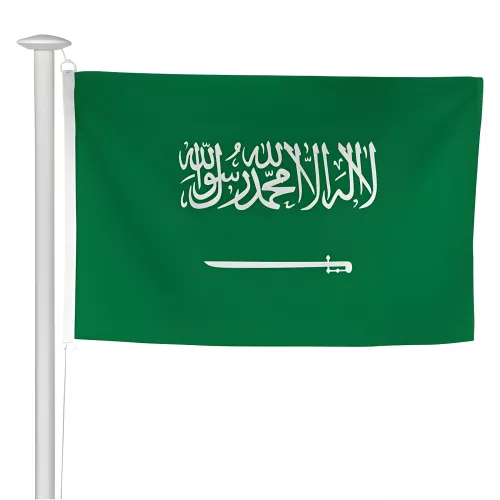 Pavillon Arabie Saoudite en maille polyester pour mât