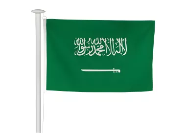 Pavillon Arabie Saoudite en maille polyester pour mât