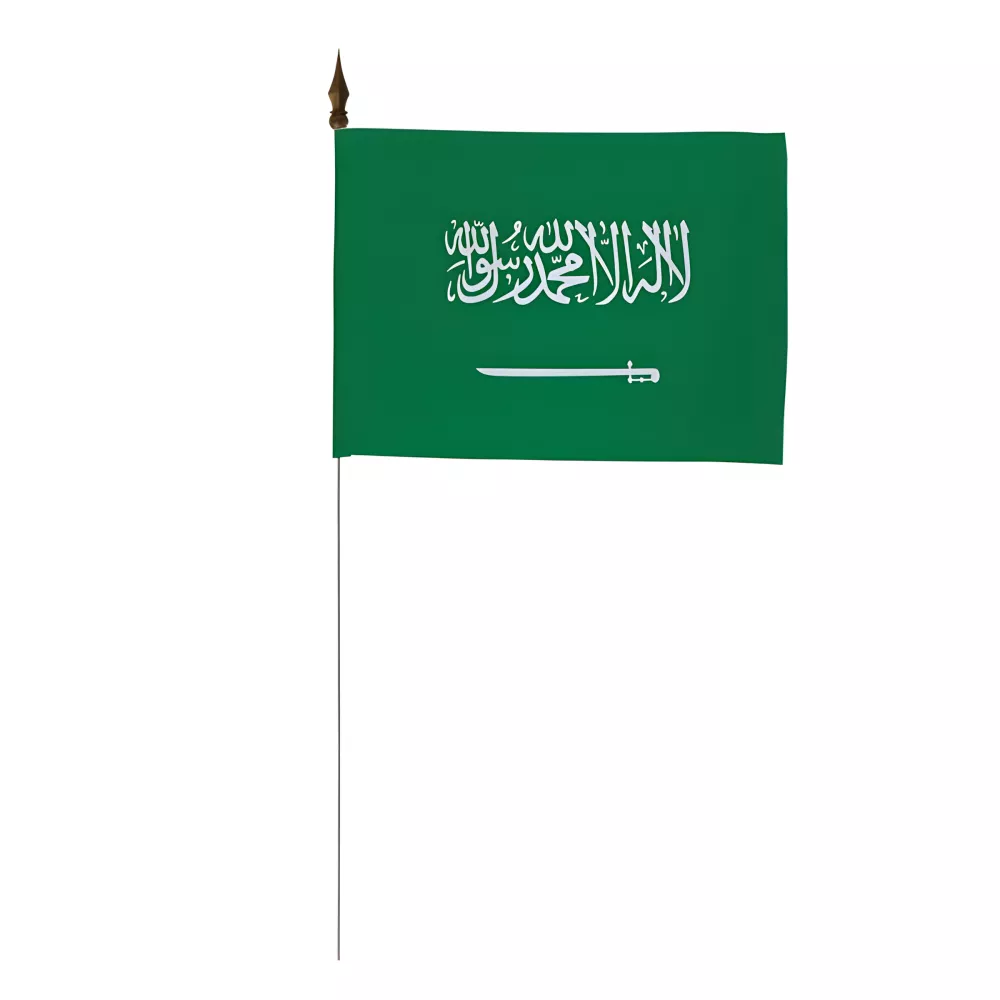 Drapeau de table Arabie Saoudite 10 x 15 cm polyester