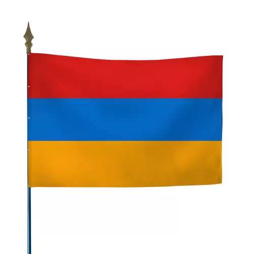 Drapeau Arménie en maille polyester avec hampe